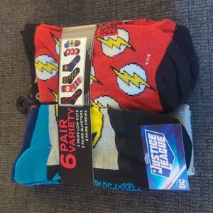 New Men's 6 Pair Variety Sock Set Justice League